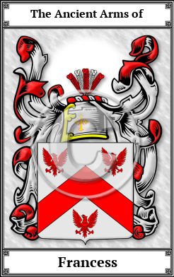 Francess Family Crest Download (JPG) Book Plated - 300 DPI