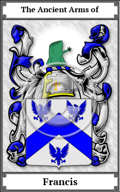 Francis Family Crest Download (JPG)  Book Plated - 150 DPI