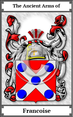 Francoise Family Crest Download (JPG)  Book Plated - 150 DPI