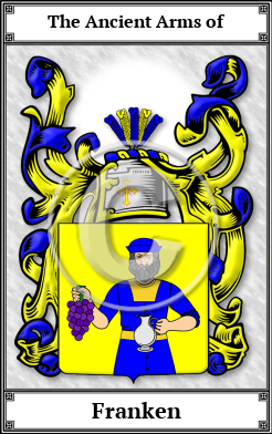 Franken Family Crest Download (JPG)  Book Plated - 150 DPI