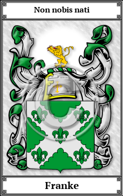 Franke Family Crest Download (JPG) Book Plated - 600 DPI