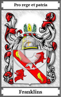 Franklins Family Crest Download (JPG) Book Plated - 600 DPI