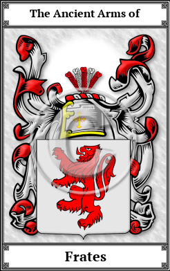 Frates Family Crest Download (JPG)  Book Plated - 150 DPI