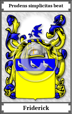 Friderick Family Crest Download (JPG)  Book Plated - 150 DPI