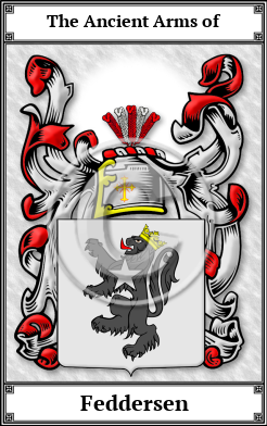 Feddersen Family Crest Download (JPG)  Book Plated - 150 DPI