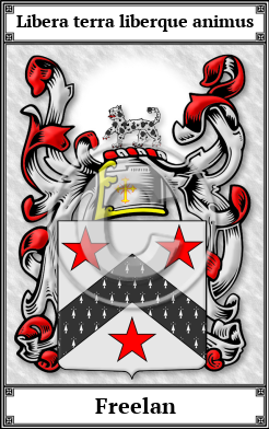 Freelan Family Crest Download (JPG) Book Plated - 600 DPI