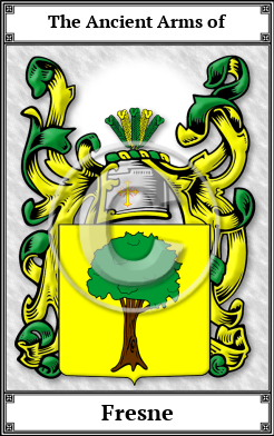 Fresne Family Crest Download (JPG)  Book Plated - 150 DPI