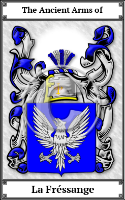 La Fréssange Family Crest Download (JPG)  Book Plated - 150 DPI