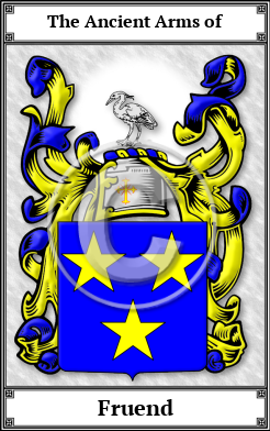 Fruend Family Crest Download (JPG) Book Plated - 600 DPI