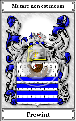 Frewint Family Crest Download (JPG)  Book Plated - 150 DPI