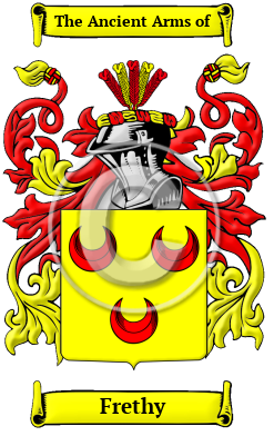 Frethy Family Crest/Coat of Arms