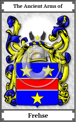 Frehse Family Crest Download (JPG) Book Plated - 600 DPI