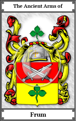 Frum Family Crest Download (JPG) Book Plated - 600 DPI