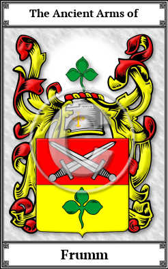 Frumm Family Crest Download (JPG)  Book Plated - 150 DPI