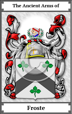Froste Family Crest Download (JPG)  Book Plated - 150 DPI