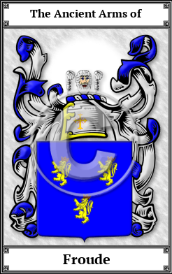 Froude Family Crest Download (JPG)  Book Plated - 150 DPI