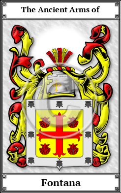 Fontana Family Crest Download (JPG)  Book Plated - 150 DPI