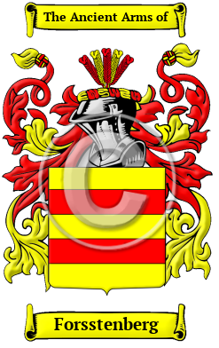 Forsstenberg Family Crest/Coat of Arms