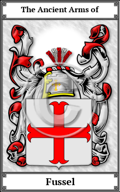 Fussel Family Crest Download (JPG) Book Plated - 600 DPI