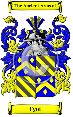 Fyot Family Crest/Coat of Arms