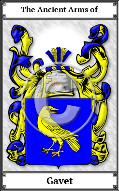 Gavet Family Crest Download (JPG) Book Plated - 600 DPI
