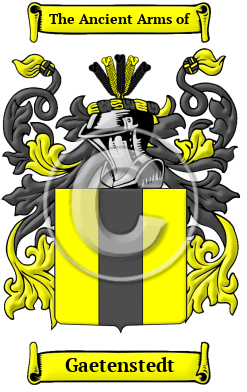 Gaetenstedt Family Crest/Coat of Arms