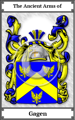 Gagen Family Crest Download (JPG)  Book Plated - 150 DPI