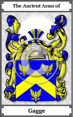 Gagge Family Crest Download (JPG)  Book Plated - 150 DPI