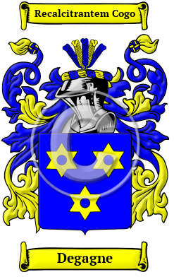 Degagne Family Crest/Coat of Arms