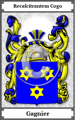 Gagnier Family Crest Download (JPG)  Book Plated - 150 DPI