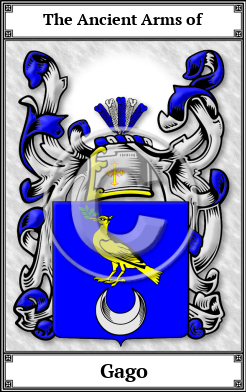 Gago Family Crest Download (JPG)  Book Plated - 150 DPI