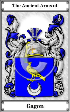 Gagon Family Crest Download (JPG)  Book Plated - 150 DPI