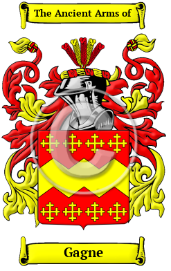 Gagne Family Crest/Coat of Arms
