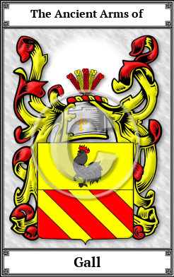 Gall Family Crest Download (JPG) Book Plated - 600 DPI