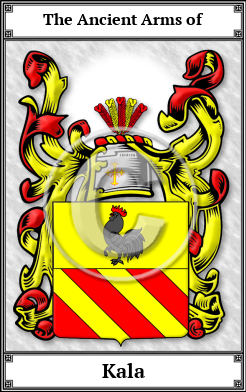 Kala Family Crest Download (JPG) Book Plated - 600 DPI