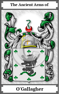 O'Gallagher Family Crest Download (JPG)  Book Plated - 150 DPI