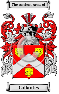 Callantes Family Crest/Coat of Arms