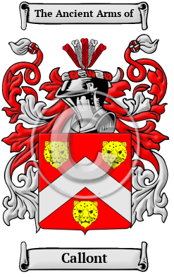 Callont Family Crest/Coat of Arms