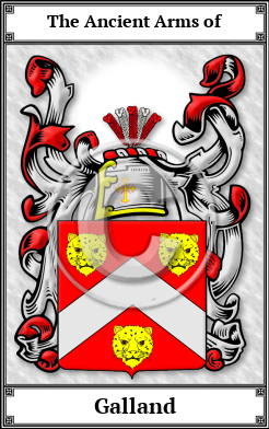 Galland Family Crest Download (JPG) Book Plated - 600 DPI