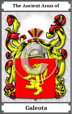 Galeota Family Crest Download (JPG) Book Plated - 600 DPI
