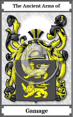 Gamage Family Crest Download (JPG)  Book Plated - 150 DPI