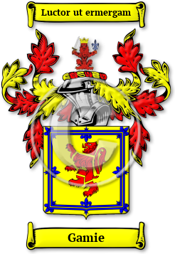 Gamie Family Crest Download (JPG) Legacy Series - 600 DPI