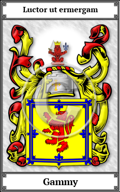 Gammy Family Crest Download (JPG) Book Plated - 600 DPI