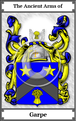 Garpe Family Crest Download (JPG)  Book Plated - 150 DPI