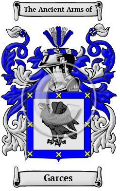 Garces Family Crest/Coat of Arms
