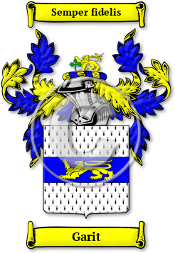 Garit Family Crest Download (jpg) Legacy Series - 150 DPI