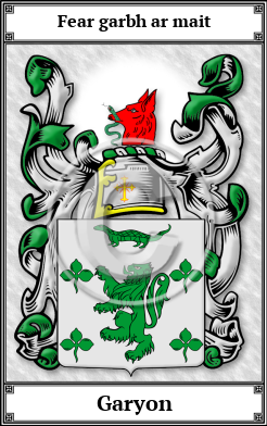 Garyon Family Crest Download (JPG) Book Plated - 600 DPI
