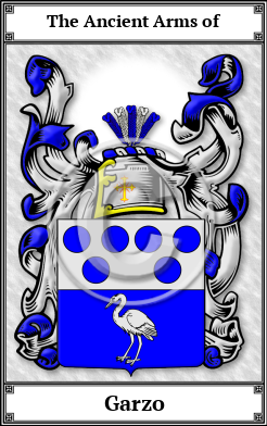 Garzo Family Crest Download (JPG)  Book Plated - 150 DPI