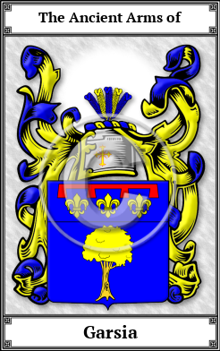 Garsia Family Crest Download (JPG)  Book Plated - 150 DPI