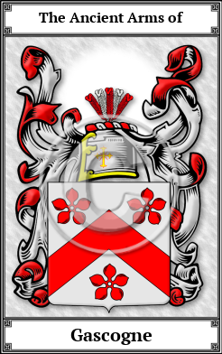Gascogne Family Crest Download (JPG)  Book Plated - 150 DPI